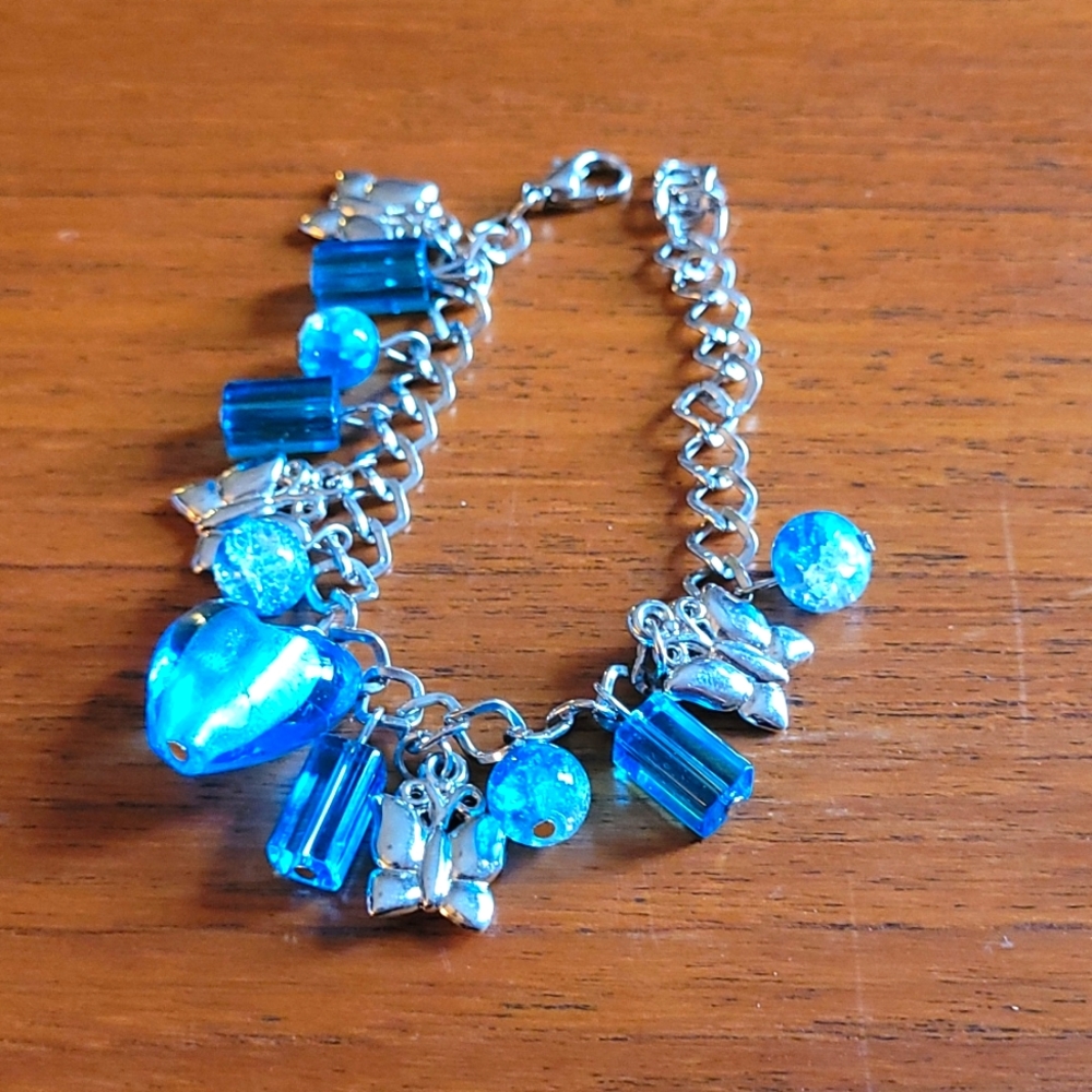 Jeweled charm bracelet
